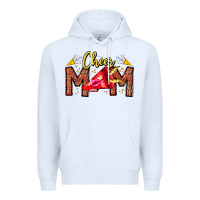 White cheer mom Premium Hoodie - CowhideDigitalArt