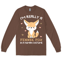 Chestnut i'm really a fennec fox in a human costume funny gift t shirt Long Sleeve Tee - trangStudio