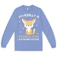Colony Blue i'm really a fennec fox in a human costume funny gift t shirt Long Sleeve Tee - trangStudio