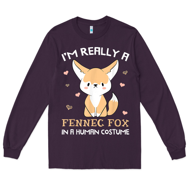 I'm Really A Fennec Fox In A Human Costume Funny Gift T Shirt Long Sleeve Tee by trangStudio | Teevron