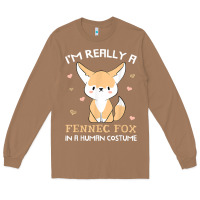 Toasted Coconut i'm really a fennec fox in a human costume funny gift t shirt Long Sleeve Tee - trangStudio