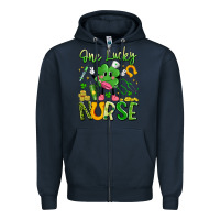 Navy one lucky nurse Zipper Hoodie - Artiststas