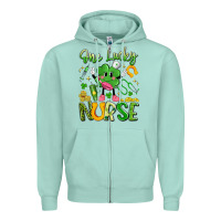 Seafoam one lucky nurse Zipper Hoodie - Artiststas