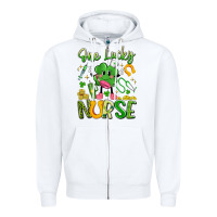 White one lucky nurse Zipper Hoodie - Artiststas