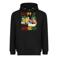 Black steppin' into juneteenth Heavyweight Hoodie - BarkalooDesign