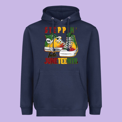Steppin' Into Juneteenth Heavyweight Hoodie Designed By Barkaloodesign