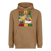 Toasted Coconut steppin' into juneteenth Heavyweight Hoodie - BarkalooDesign