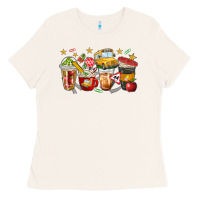 Bone school bus coffee cups Ladies Tee - NancyCooperArtShop