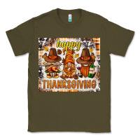 Army Green Happy Thanksgiving gnomes Classic Tee - NancyCooperArtShop