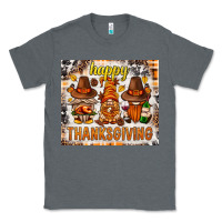 Charcoal Heather Happy Thanksgiving gnomes Classic Tee - NancyCooperArtShop