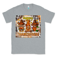 Heather Grey Happy Thanksgiving gnomes Classic Tee - NancyCooperArtShop