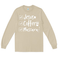 Mushroom Checklist Jesus Coffee Mascara Long Sleeve Tee - trangStudio