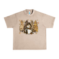 French Oak snowman with christmas trees 11inches Urban Heavy Tee - CowGirlArtShop