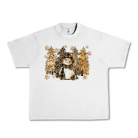 Lunar Rock snowman with christmas trees 11inches Urban Heavy Tee - CowGirlArtShop