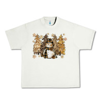 Pistachio snowman with christmas trees 11inches Urban Heavy Tee - CowGirlArtShop