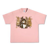Salmon snowman with christmas trees 11inches Urban Heavy Tee - CowGirlArtShop
