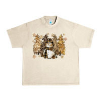 Sandshell snowman with christmas trees 11inches Urban Heavy Tee - CowGirlArtShop