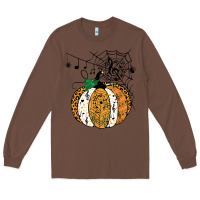 Chestnut halloween pumpkin music symbols music teacher halloween t shirt copy Long Sleeve Tee - trangStudio