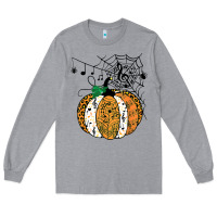Halloween Pumpkin Music Symbols Music Teacher Halloween T Shirt Copy Long Sleeve Tee | Teevron