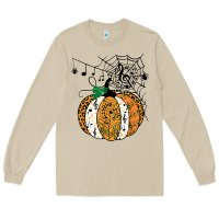 Mushroom halloween pumpkin music symbols music teacher halloween t shirt copy Long Sleeve Tee - trangStudio