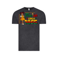 Vintage Black free ish since 1865 black girl peekaboo juneteenth Vintage Tee - CowGirlArtShop