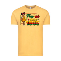 Vintage Mustard free ish since 1865 black girl peekaboo juneteenth Vintage Tee - CowGirlArtShop