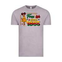 Vintage Zinc free ish since 1865 black girl peekaboo juneteenth Vintage Tee - CowGirlArtShop