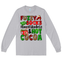 Moon Dust fuzzy socks flannel blankets and hot cocoa Long Sleeve Tee - OliviaCreatesArt