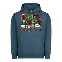 Pigment Midnight Navy santas favorite speech therapist Urban Hoodie - AdoDesignShop