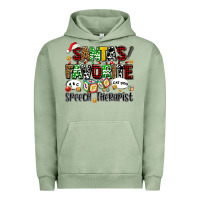 Pigment Oil Green santas favorite speech therapist Urban Hoodie - AdoDesignShop