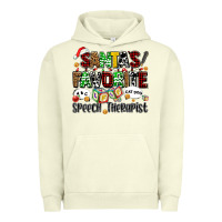 Pigment Pistachio santas favorite speech therapist Urban Hoodie - AdoDesignShop