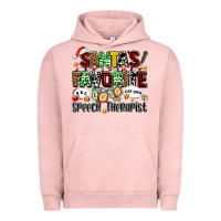 Pigment Salmon santas favorite speech therapist Urban Hoodie - AdoDesignShop