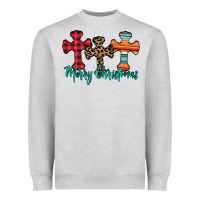 Merry Christmas Cross Heavyweight Sweatshirt | Teevron