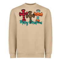 Mushroom merry Christmas cross Heavyweight Sweatshirt - CowhideDigitalArt