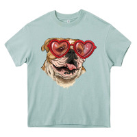 Arona English bulldog with love glass Heavy Core Tee - RanaPortraitStore