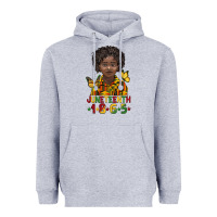 Heather Grey juneteenth 1865 black boy Heavyweight Hoodie - BarkalooDesign