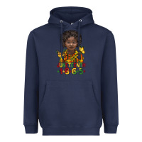 Navy juneteenth 1865 black boy Heavyweight Hoodie - BarkalooDesign