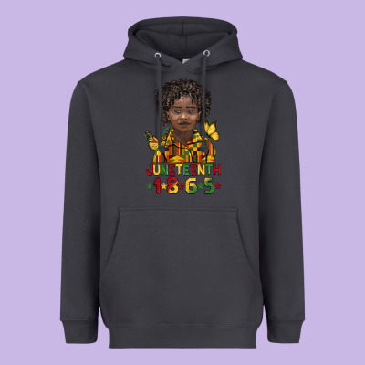 Juneteenth 1865 Black Boy Heavyweight Hoodie Designed By Barkaloodesign