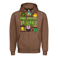 Chestnut one lucky teacher lucky charm Zipper Hoodie - Artiststas