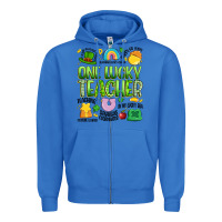 True Royal one lucky teacher lucky charm Zipper Hoodie - Artiststas
