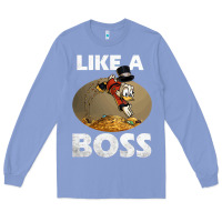 Colony Blue like a boss duck tales art gift for fans Long Sleeve Tee - trangStudio