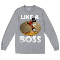 Heather Grey like a boss duck tales art gift for fans Long Sleeve Tee - trangStudio