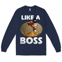 Navy like a boss duck tales art gift for fans Long Sleeve Tee - trangStudio