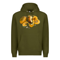 Army Green Pumpkin Premium Hoodie - LillyAllenDesigns