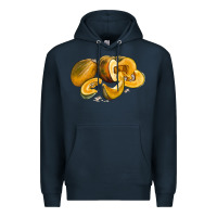Navy Pumpkin Premium Hoodie - LillyAllenDesigns