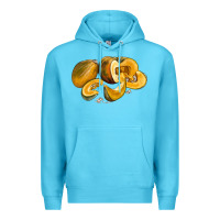 Ocean Blue Pumpkin Premium Hoodie - LillyAllenDesigns
