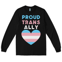 Black proud trans ally transgender Long Sleeve Tee - trangStudio