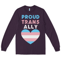 Plum proud trans ally transgender Long Sleeve Tee - trangStudio