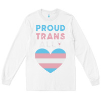 White proud trans ally transgender Long Sleeve Tee - trangStudio