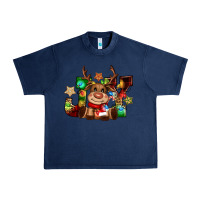 Navy reindeer joy christmas Urban Heavy Tee - CowGirlArtShop
